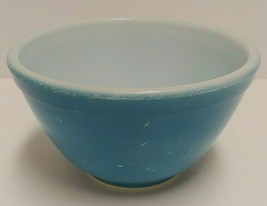Vintage Pyrex Primary Blue Glass Bowl Small 5.75&quot; - £14.81 GBP