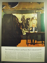 1960 Puerto Rico Tourism Ad - The Columbia professor and Educational TV - $14.99