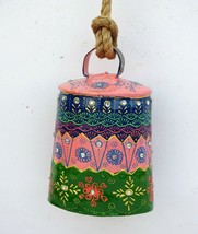 Vintage Swiss Cow Bell Metal Decorative Emboss Hand Painted Farm Animal BELL562 - £53.56 GBP