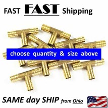 &quot;T&quot; Type Water Pipe Connector Brass Fittings T 3 way - 6mm 8mm 10mm 12mm... - £6.72 GBP+