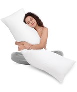 Full Body Pillow For Adults (White, 20 X 54 Inch), Long Pillow For Sleep... - £33.82 GBP