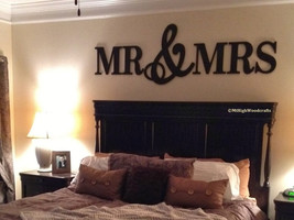 MR & MRS Wood Letters,Wall Décor-Painted Wood Letters, Wall Letters - £67.74 GBP