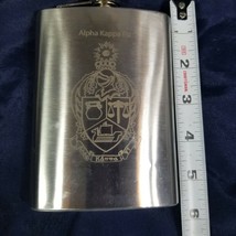 Fraternity Alpha Kappa Psi Stainless Steel 8 Ounce Engraved Flask - £13.27 GBP