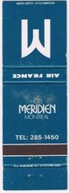 Matchbook Cover Meridien Hotels Air France Montreal Blue Green - £0.73 GBP