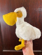 White Pelican Plush Yellow Beak and Feet by Odysseas Pelican Seabird Sea... - £12.33 GBP
