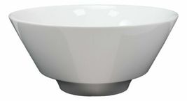 Contemporary Design Large White Porcelain Trapezoid Round Bowl 44oz 8.5"... - $20.49