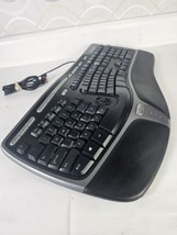 Microsoft Natural Ergonomic Keyboard 4000 v1.0 KU-0462 USB Wired Tested Works - £32.07 GBP