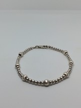 HAN Italy Sterling Silver 925 Beaded Bracelet 7.5&quot; - $34.99