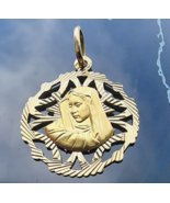 COSTA MARIO SR. 336 VI 750 18K YELLOW GOLD VIRGIN MARY MEDAL PENDANT - $345.02