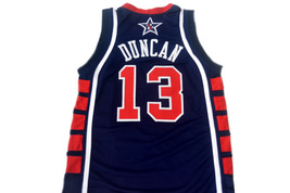 Tim Duncan #13 Team USA Men Basketball Jersey Navy Blue Any Size image 2