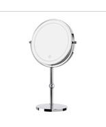 Adjustable Magnification and Brightness Lighted Makeup Mirror Stand Rotates 360  - $29.95