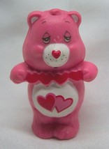 Vintage 1983 Care Bears Pink Cheer Bear Pvc Toy Figure Agc Teddy Cake Topper - $16.34