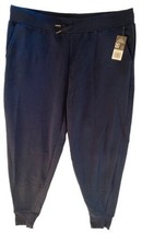 NWT Fruit of the Loom Navy Fleece Tapered Sweatpants Size 2XL - $18.04