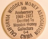 Vintage California Wooden Nickel 5th Anniversary Wooden Money Associatio... - £3.88 GBP