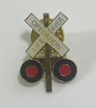 RAILROAD OPERATION LIFESAVER SIGNAL CROSSING METAL LAPEL PIN HAT BADGE - £3.77 GBP