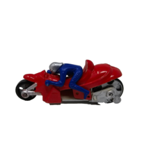 Jaru Vintage Red Blue Rider Motorcycle Toy Vehicle Made in China - $8.76