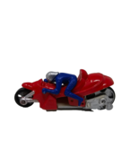 Jaru Vintage Red Blue Rider Motorcycle Toy Vehicle Made in China - £6.92 GBP