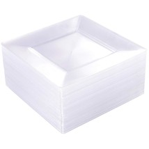 60Pcs Clear Plastic Plates - Clear Square Disposable Plates Dessert Plat... - $61.99