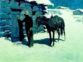 The Belated Traveler by Frederic Remington Western Giclee Art Print + Ships Free - £31.00 GBP+