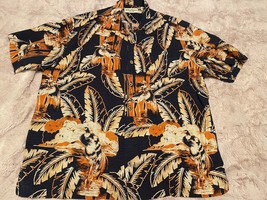 Caribbean Pure  silk blend hawaiian shirt Large - £14.18 GBP
