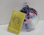 Kitras Art Glass Tree of Enchantment Tree Of Faith Ball Ornament Blue Pu... - £31.21 GBP