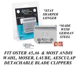 Master Grooming Tools GroomSharp Steel 15 Blade*FitMany Andis,Oster,Wahl... - $19.79