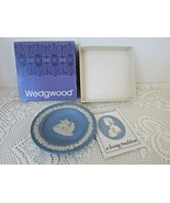 VTG WEDGWOOD JASPER WARE ROUND TRAY XL-21 4-1/4&quot; W/BOX BLUE PEGASUS ENGLAND - $10.82 CAD