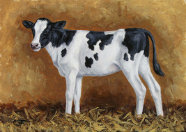 black white Holstein cow Calf country ceramic tile mural medallion backsplash - £74.07 GBP+