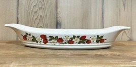 Sheffield Strawberries &#39;n Cream Au Gratin Baking Dish Stoneware 12/34&quot;x7&quot; - £11.01 GBP