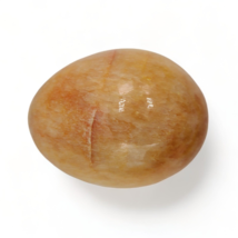 Stone Egg Easter Holiday Kitchen Decor Orange Tones Marble 2.75&quot; - $11.88