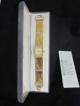 Nolan Miller Glamour Collection Gold Crystal Watch Star Luster Rhinestones Women - £59.59 GBP