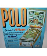 Polo Pinball FLYER Original 1970 Vintage Game Retro Sports Pony Horses Mod - £49.50 GBP
