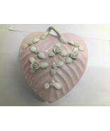 Vintage Ardalt Lenwile 1950s Pink Hobnail Trinket Box With applied flowers  - €10,16 EUR