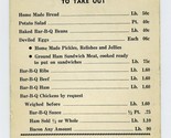 Pok-A-Dot Ham Shop Menu Lakeview Arkansas Bar B Que Take Out 1940&#39;s - $63.29