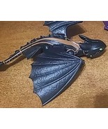 Dreamworks Dragons TOOTHLESS Hidden World Black Jointed Figure Black 9.5... - $162.31 MXN