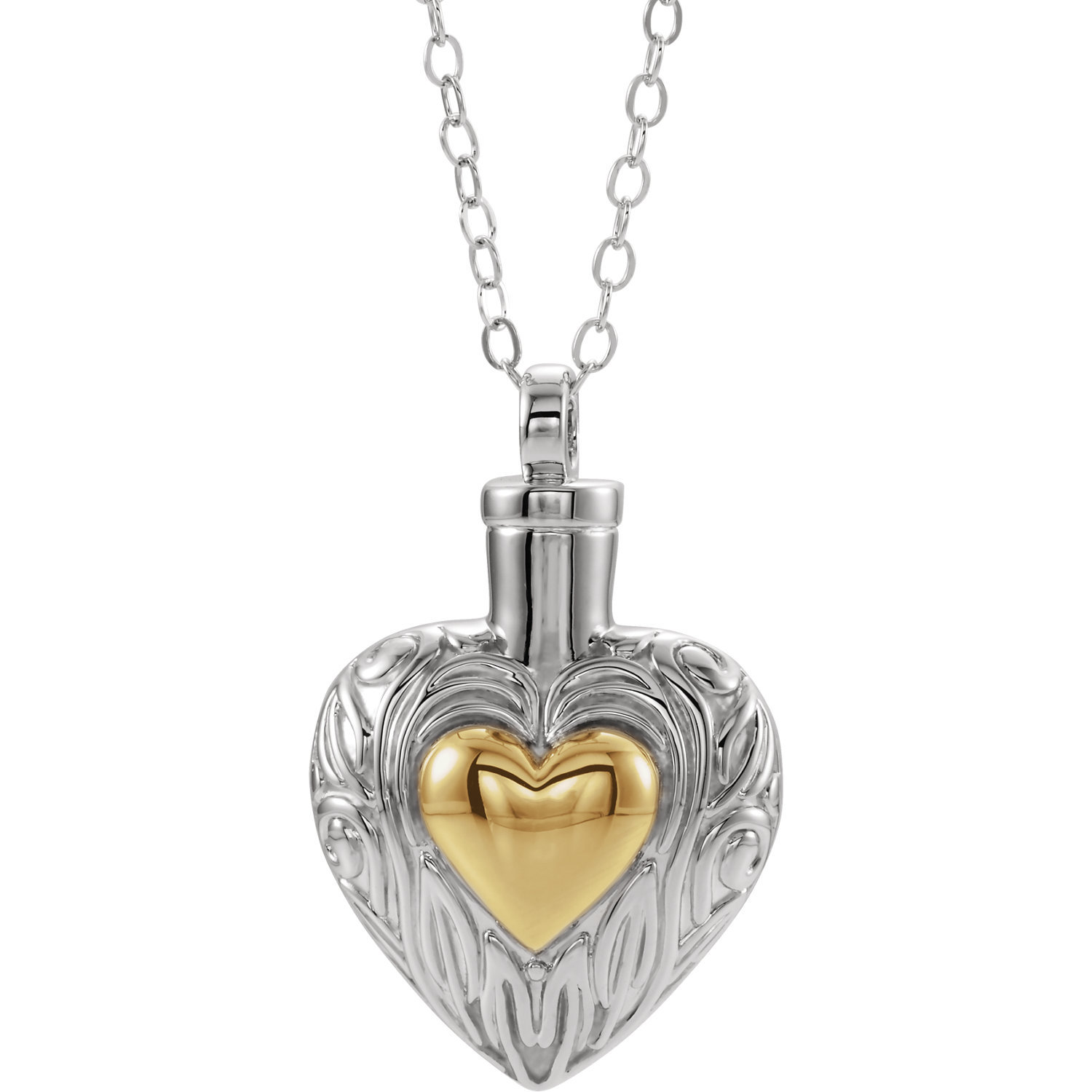 Primary image for Sterling Silver Heart Ash Holder Necklace