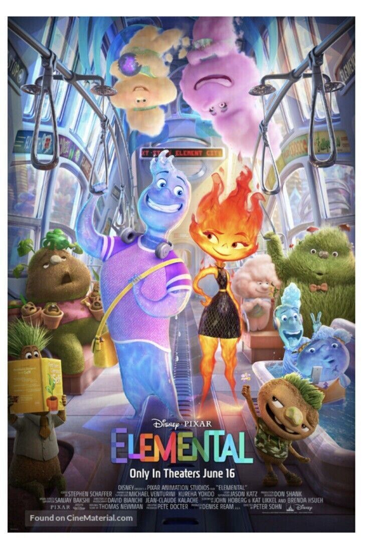 Primary image for Pixar/Disney’s Elemental Original Movie Poster 40x27 Double Sided-NEW-Free S&H