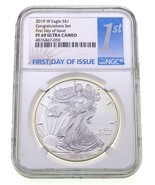 2019-W Plateado American Eagle Congratulations Juego NGC PF69 Ucam Fdoi - €94,90 EUR