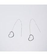 14K White Gold Threader Dangle Earrings JCM Jacmel Mauritius Fine Estate - $148.99