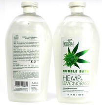 2 Natural Therapy Hemp and Lemongrass Cooling Revitalizing Calming Bubbl... - £22.64 GBP