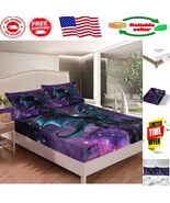 Dragon Bedding Set with Purple Nebula Fitted Sheet for Twin Beds - Kids ... - $996.82 MXN