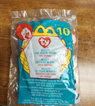 McDonald&#39;s Happy Meal Mini Ty Beanie Baby 2000   #10 Blizz The White Tiger - £4.61 GBP