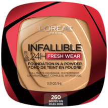 L&#39;Oreal Paris Infallible 24H Fresh Wear Foundation Powder Golden Sun, 0.31 oz.. - £25.31 GBP