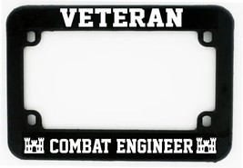 Veteran Combat Engineer Motorcycle License Plate Frame Holder Tag - £5.69 GBP