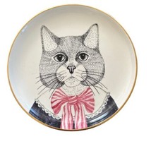 Book Club by Pier 1 Fine China Cat Salad Plate 8 Inch - £10.12 GBP