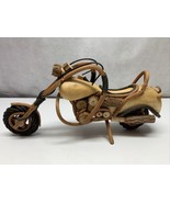 Hand Made Wooden Motorcycle Chopper Figurine Statute Mancave Home Decor KG - €17,18 EUR