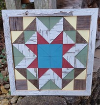 Wood Quilt - Features Barn Wood with Chippy Paint - £47.40 GBP