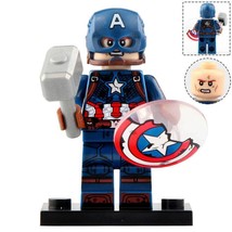 Captain America (Broken shield) with Mjolnir - Avengers Endgame Minifigures - £2.38 GBP