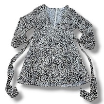 Cotton Candy LA Dress Size Large A-Line Mini Dress 3/4 Long Sleeve Leopa... - $37.47