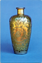 Postcard Tiffany Vase Iridescent Gold Glass Lightner Museum St.Augustine 1984 - £4.61 GBP